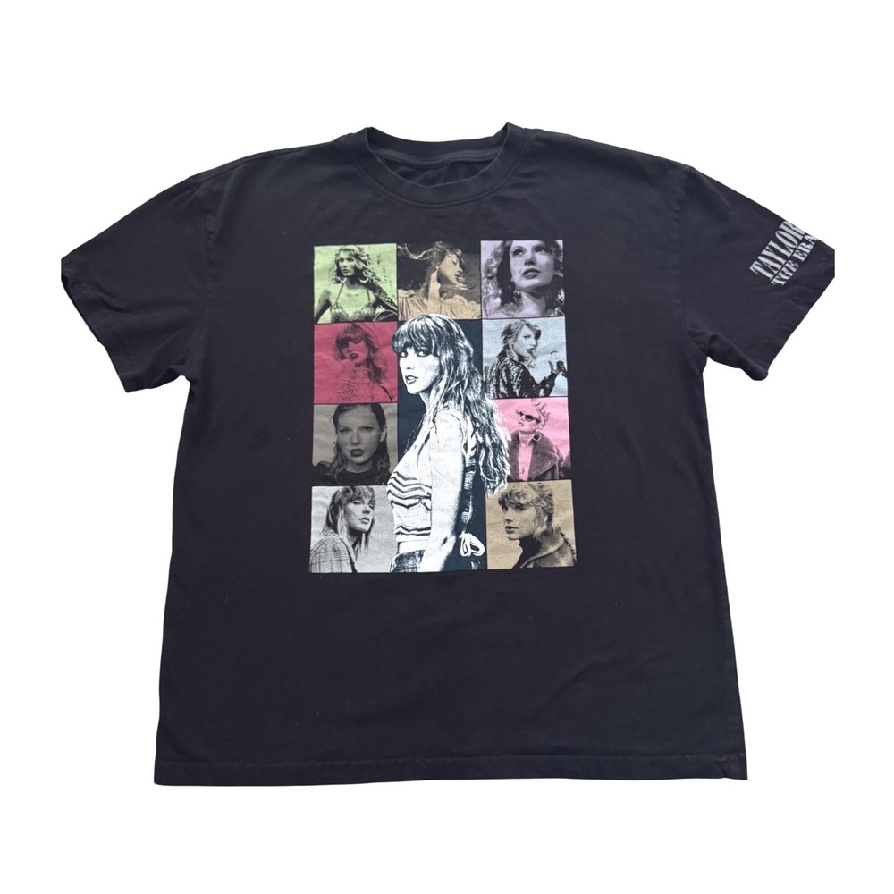Official Taylor Swift The Eras Tour Oversized Small Graphic Tee Black